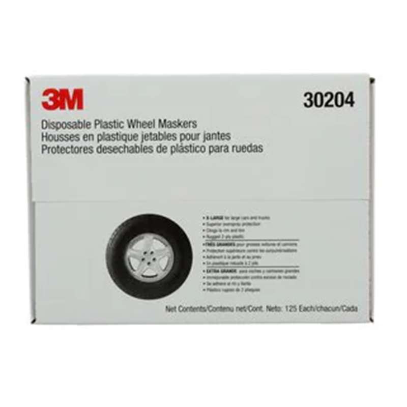 3M™ Disposable Plastic Wheel Maskers, 30204, X-Large, 125 per box, 1 box per case